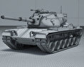 M60 Patton 3D-Modell wire render