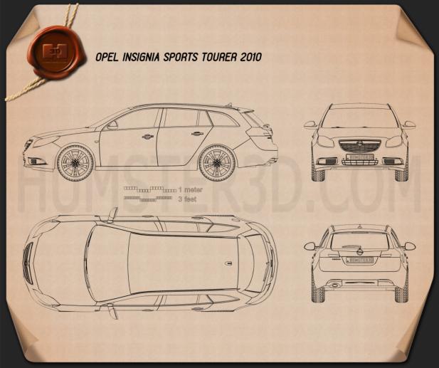 Opel Insignia Sports Tourer 2009 Креслення