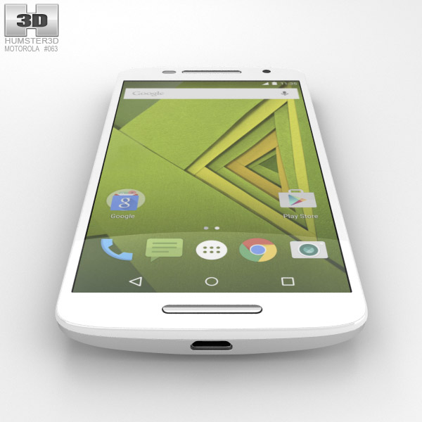 Motorola Moto X Play Branco modelo 3D - Electrónica no Hum3D