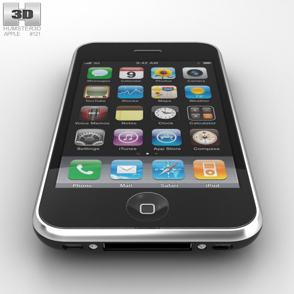 Apple iPhone 3GS Negro Modelo 3D - Electrónica on Hum3D