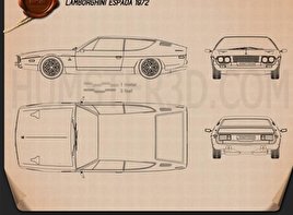 Lamborghini blueprint Download - Hum3D