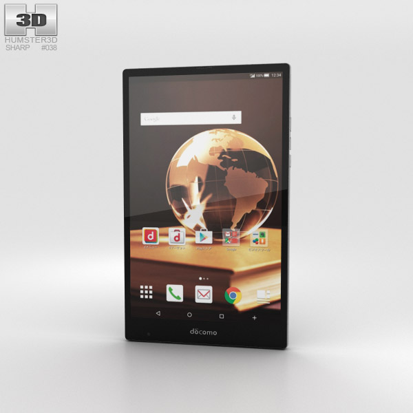 Sharp Aquos Pad SH-05G Noir Modèle 3D
