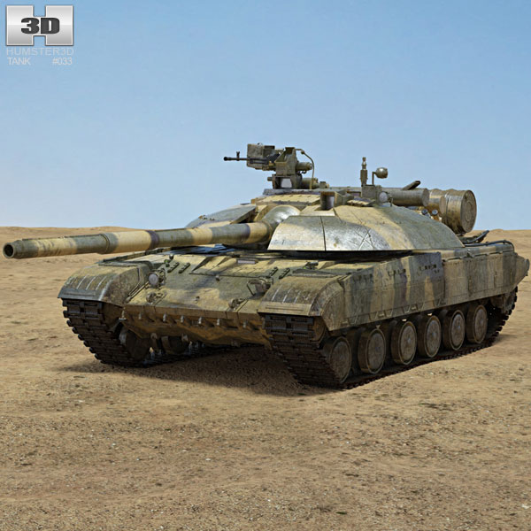 T-64BM Bulat Modèle 3D