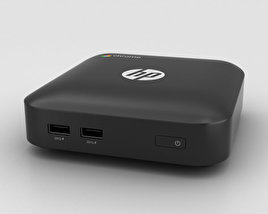 HP Chromebox Black 3D 모델 
