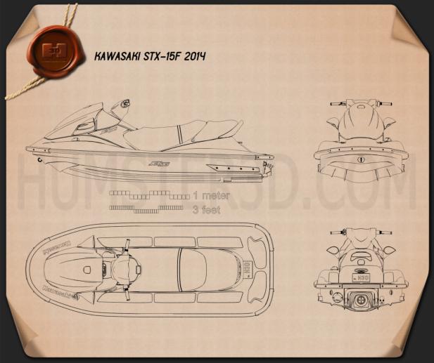 Kawasaki STX-15F 2014 設計図