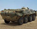 BTR-80 Modelo 3D vista trasera