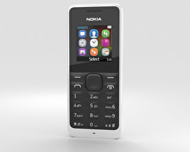 Nokia 105 Bianco Modello 3D