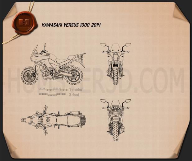 Kawasaki Versys 1000 2014 設計図