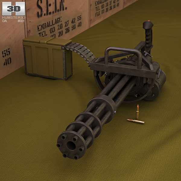 M134迷你砲機槍 3D模型