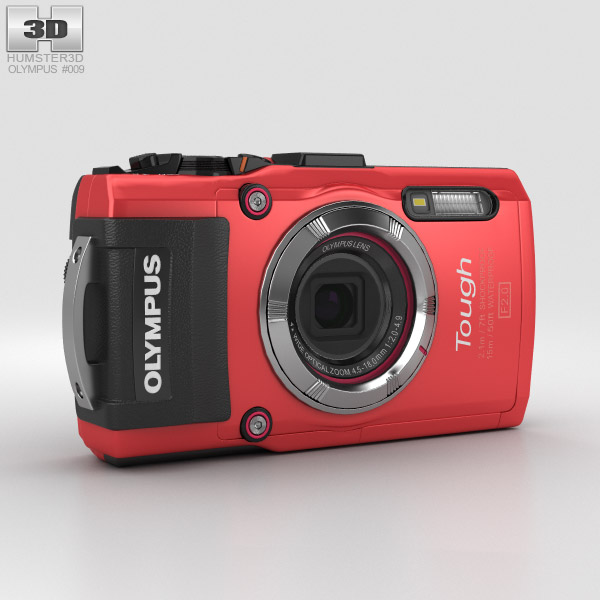 Olympus Tough TG-3 Red 3D model