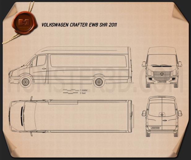 Volkswagen Crafter Extralong WB SHR 2011 Blueprint