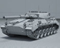 Tanque Argentino Mediano 3D-Modell wire render
