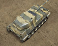 Tanque Argentino Mediano 3D-Modell Draufsicht