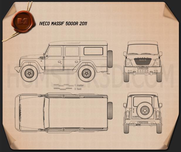 Iveco Massif 5-door 2011 Blueprint