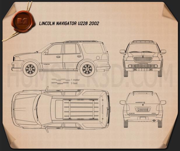 Lincoln Navigator (U228) 2003 Blaupause