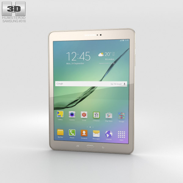 Samsung Galaxy Tab S2 9.7-inch Gold 3D model