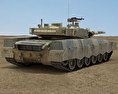 Al-Khalid MBT-2000 Modello 3D vista posteriore