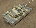 MBT-2000主战坦克 3D模型 顶视图