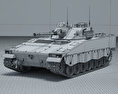 Combat Vehicle 90 3d model wire render