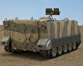 M113 veicolo trasporto truppe Modello 3D vista posteriore