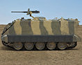 M113 бронетранспортер 3D модель side view