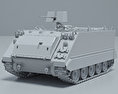 M113 Armored Personnel Carrier 3d model clay render