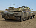 M1A1 Abrams Modello 3D vista posteriore