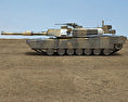 M1A1 Abrams 3d model side view