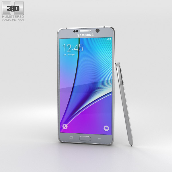 Samsung Galaxy Note 5 Silver Titan Modèle 3D