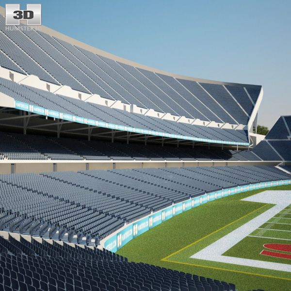 Soldier Field 3D model - Architecture on Hum3D