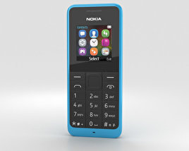Nokia 105 Dual SIM Cyan Modèle 3D