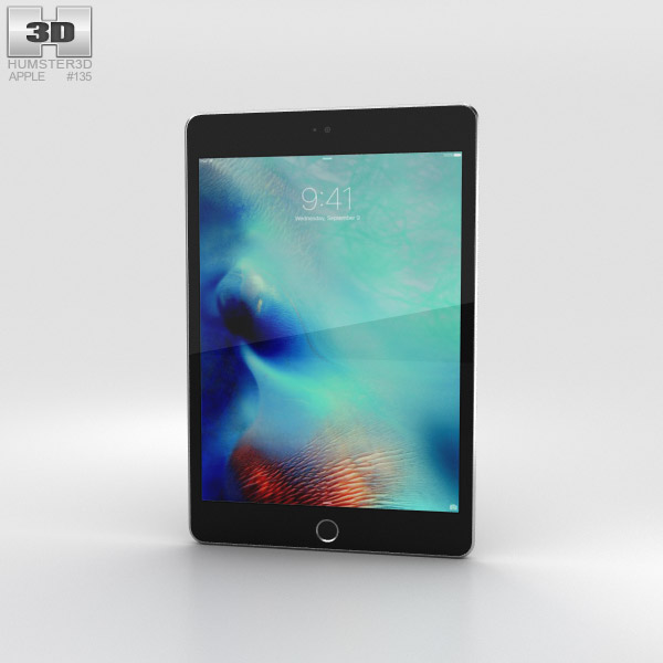 Apple iPad Mini 4 Space Gray 3D model