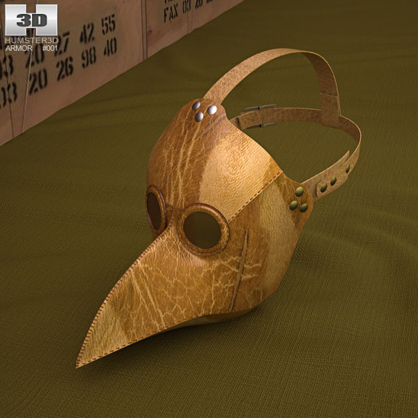 Pest Arzt Maske 3D-Modell