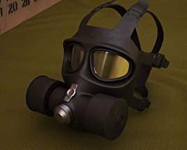 FG-1 Masque à gaz de lutte contre l'incendie Modèle 3D