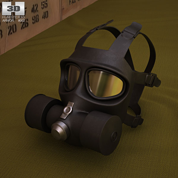 FG-1 Gasmaske zur Brandbekämpfung 3D-Modell