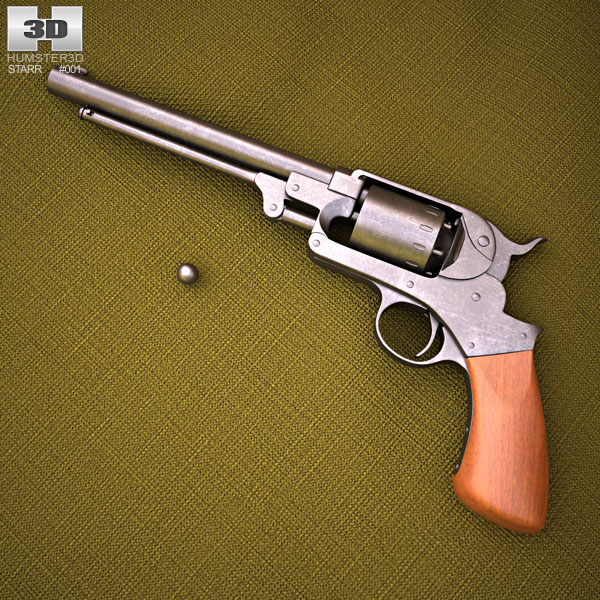 Starr revolver Modelo 3d