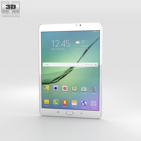 Samsung Galaxy Tab S2 8.0 Wi-Fi Branco Modelo 3d
