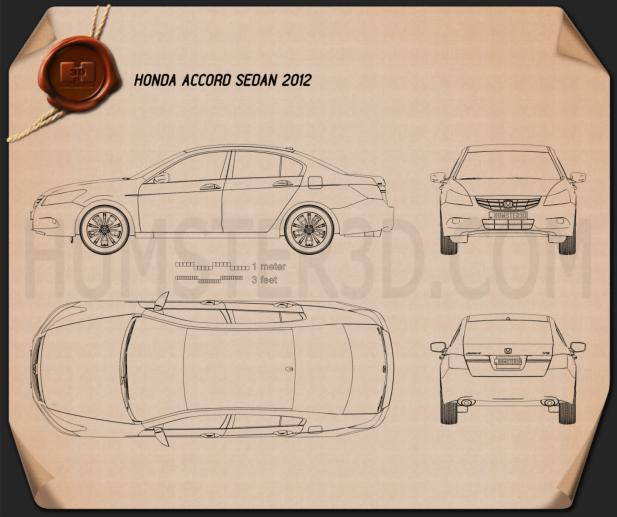 Honda Accord 轿车 2012 蓝图