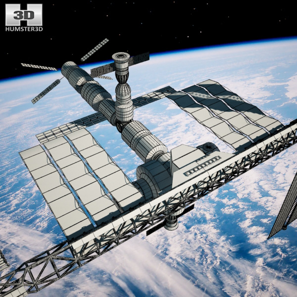 International Space Station 3D model - Spacecraft on Hum3D