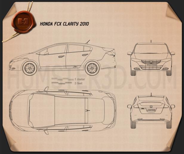 Honda FCX Clarity 2010 蓝图