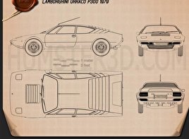 Lamborghini blueprint Download - Hum3D