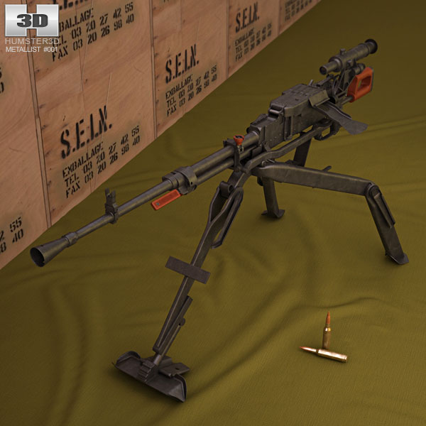NSV mitragliatrice Modello 3D