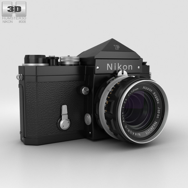 Nikon F Black 3D model