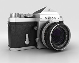 Nikon F Silver Modelo 3d