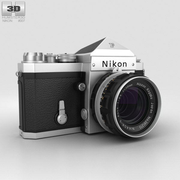 Nikon F Silver 3D model
