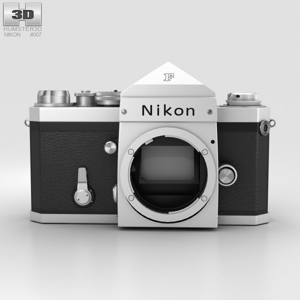 Nikon F Silver 3D model