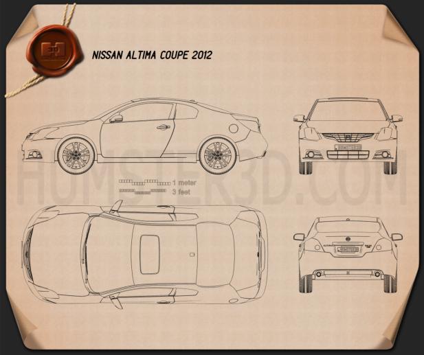 Nissan Altima coupe 2012 蓝图