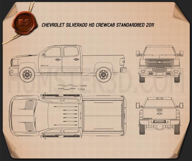 Chevrolet Silverado Crew Cab Standard bed Blueprint