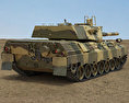 Leopard 1 Tank 3d model back view