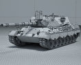 Leopard 1 Tank 3d model wire render